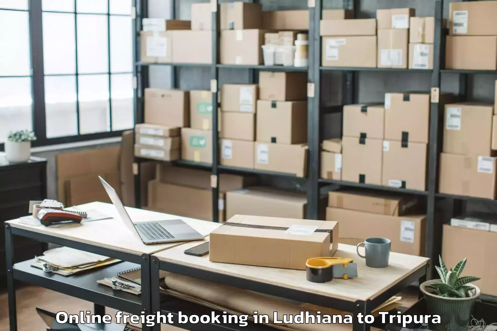 Trusted Ludhiana to Melaghar Online Freight Booking